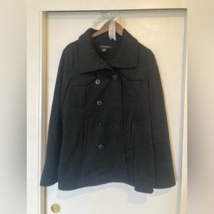 Calvin Klein Pea Coat color: Black